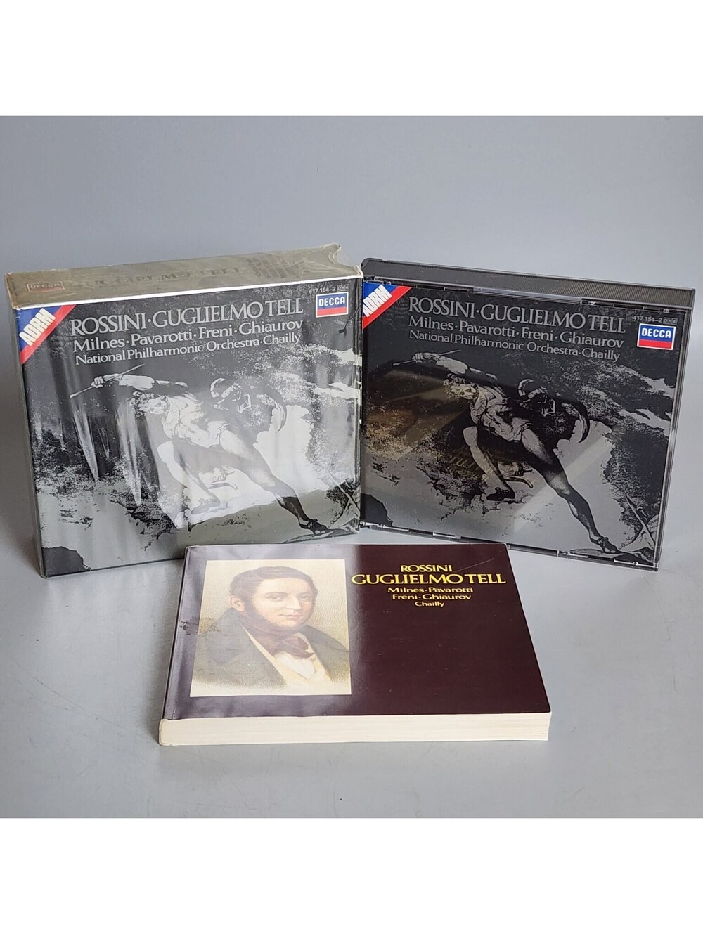 Rossini: Guglielmo Tell 4CD Opera Box Set Pavarotti Milnes Freni Ghiaurov